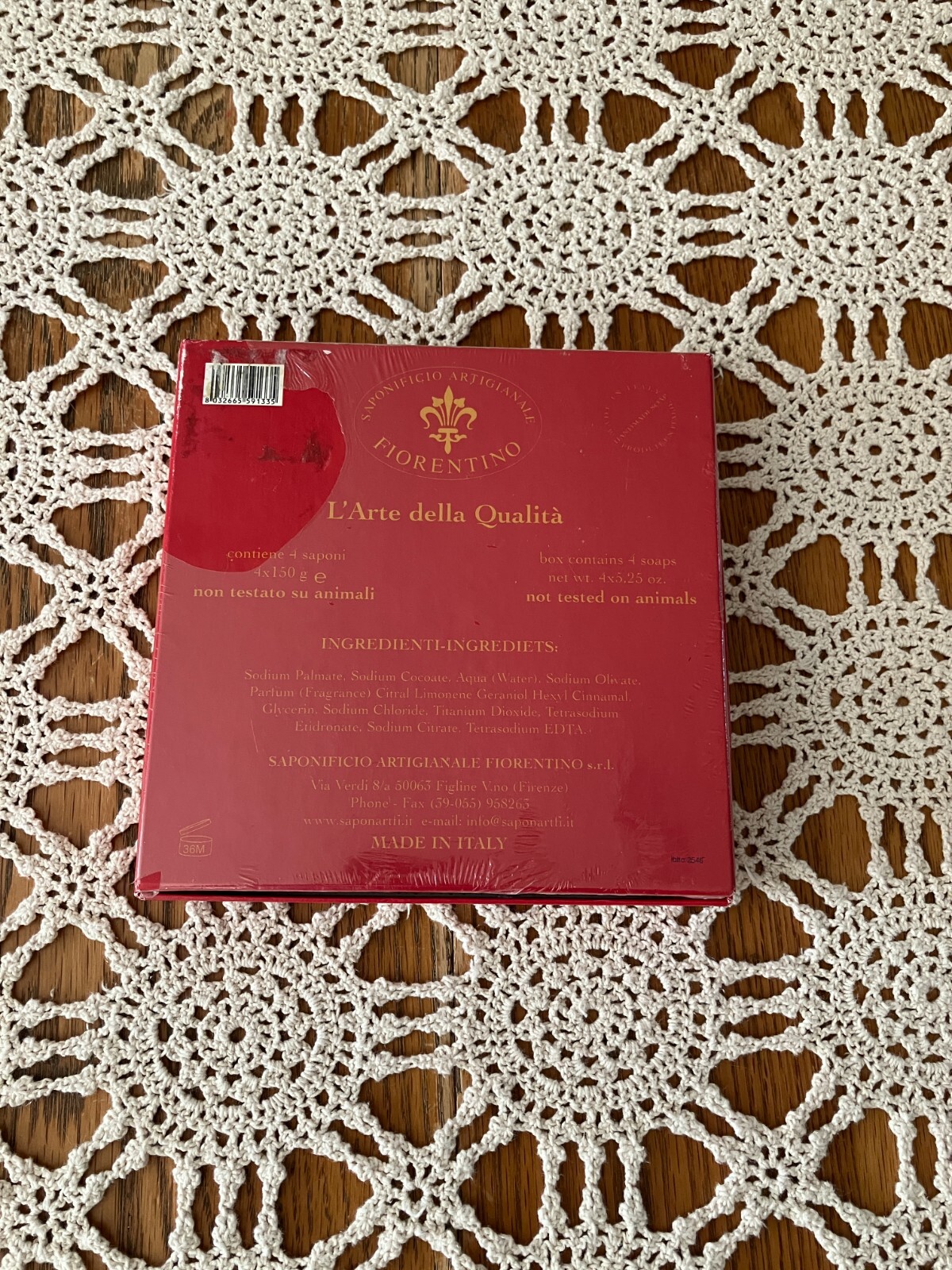 New made in Italy L’Arte della Qualita 4 – 5.25 oz. Soaps