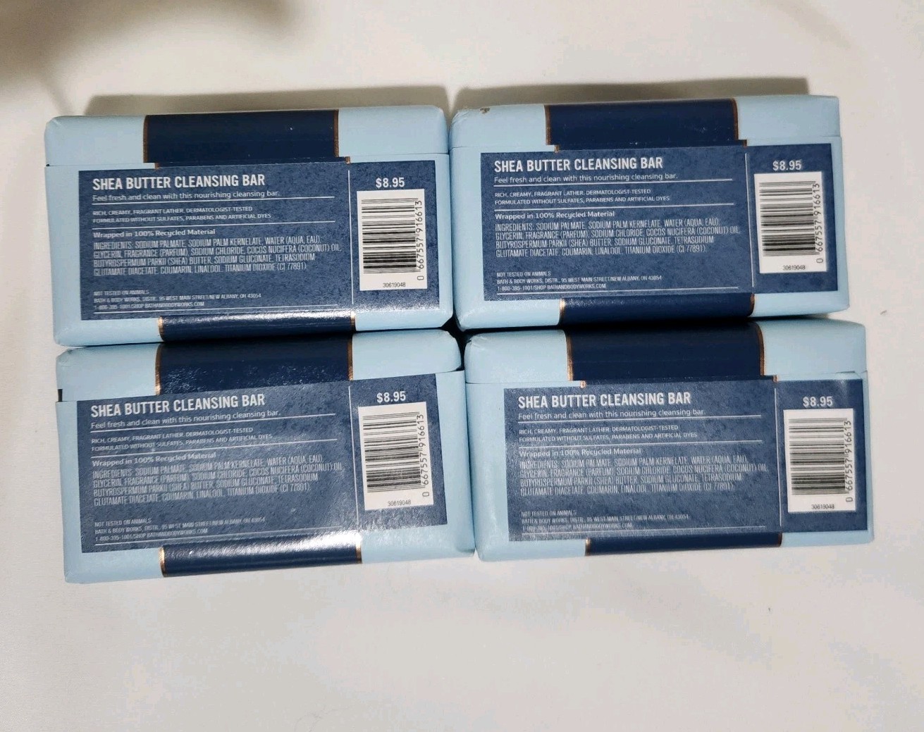 Bath & Body Works Bar Soap Mens Mahogany Coconut Shea Butter 5 Oz Lot Of 4