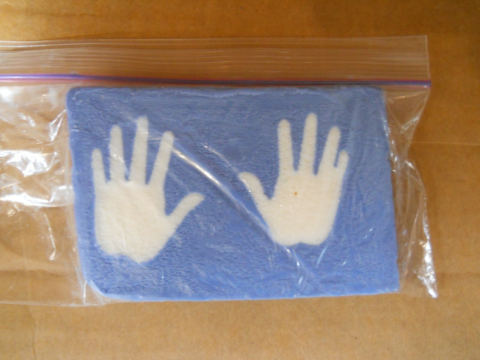 New Primal Elements End Cut Soap, Hands, 4.1 oz, Blue Background, White Hands