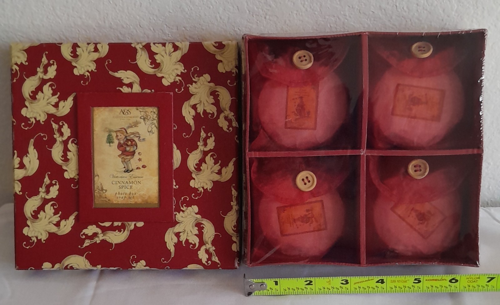 A&S Victorian Essence Cinnamon Spice Luxury Soap Cleanse Nourishes Softens 4×85g