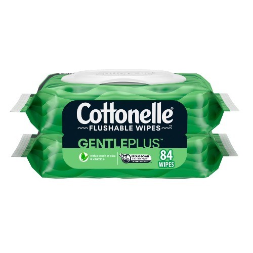 Cottonelle GentlePlus Flushable Wet Personal Wipes – 8pk/42ct