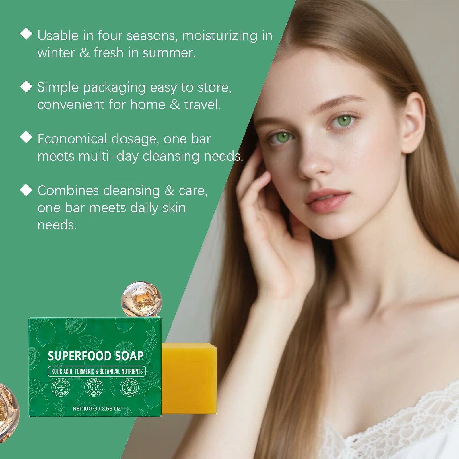 Stem And Soul Superfood Soap, Upgraded Stem & Soul Turmeric Lemon SoapBar**