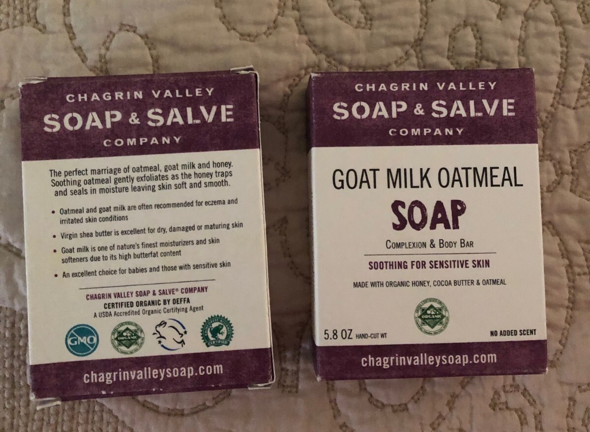 Organic soap Chargrin Valley Soap & Salve Goat Milk Oatmeal great for Eczema