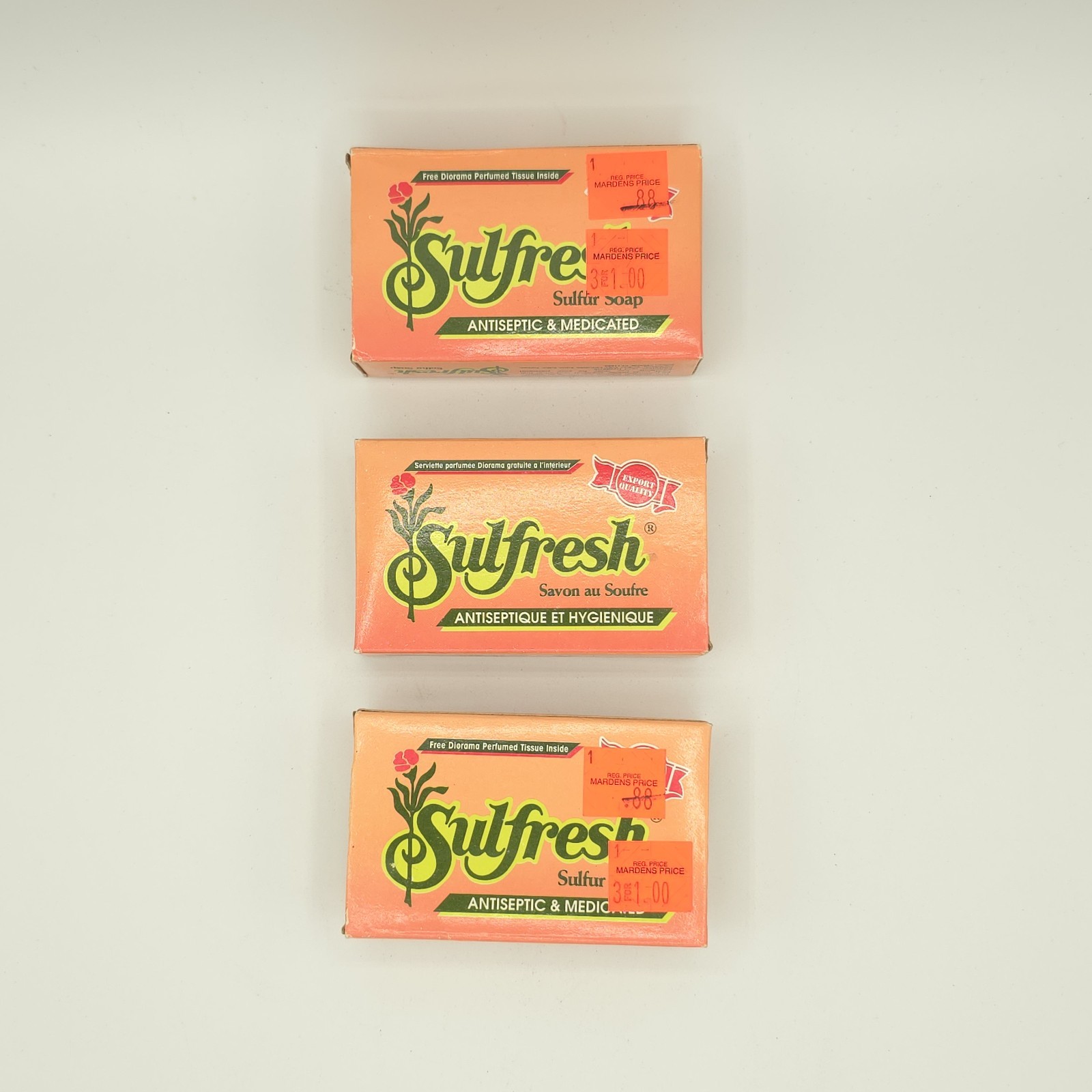 3 Sulfresh Sulfur Soap 85g Bars Lot Antiseptic Medicated 10% Sulfur New Sealed