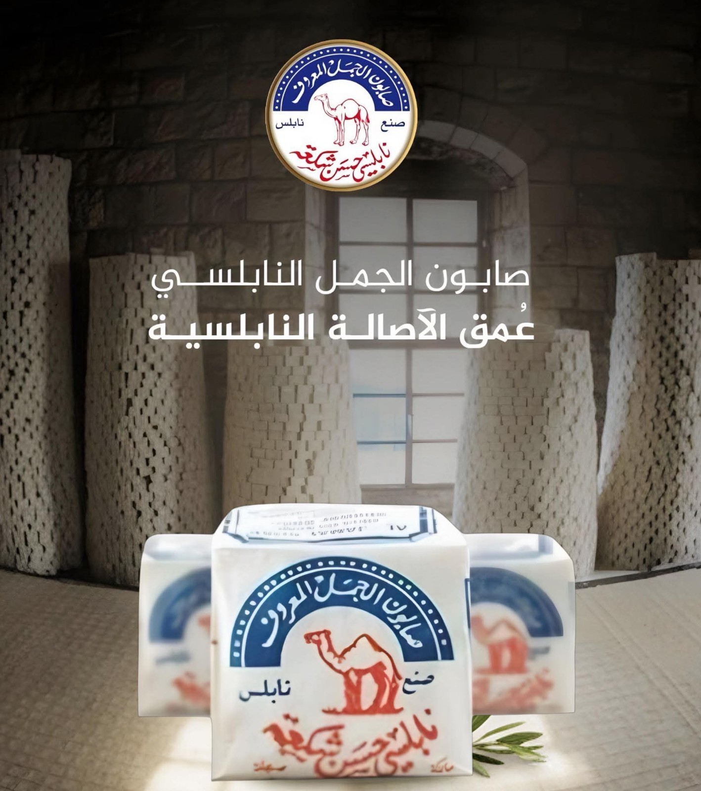 Hand Made 100% Olive Oil Organic Natural Soap.Al-Jamal TM.Holy Land ( 2pcs )