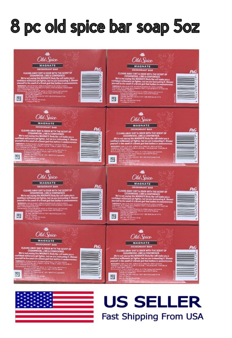 8 PACK Old Spice MAGNATE Deodorant Bar 5oz Free Shipping
