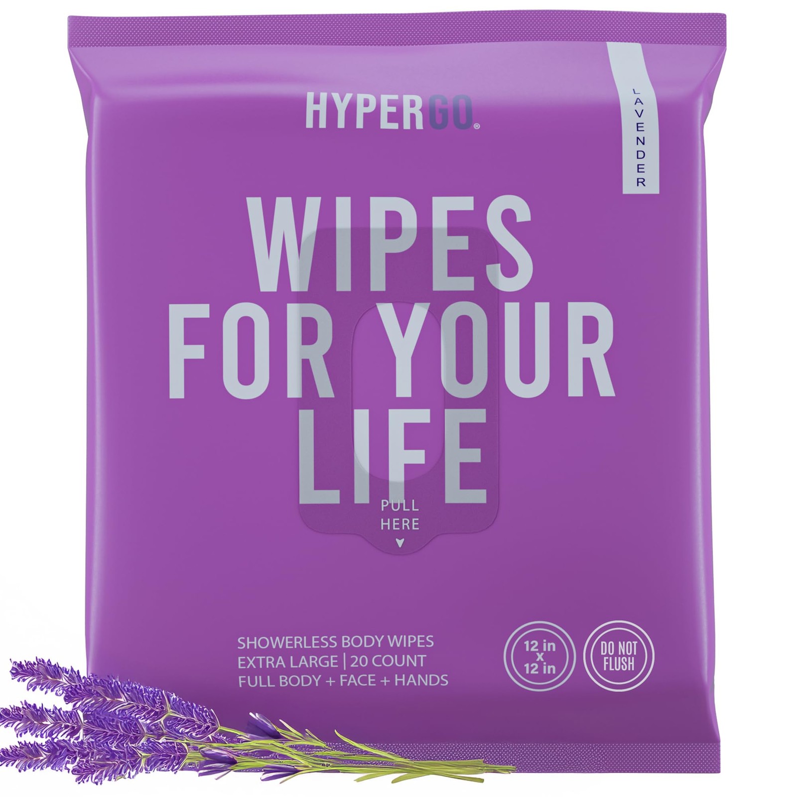 Body Wipes – No Rinse Wet Wipes for Adults, All Natural Shower Bathing Wipes, Re