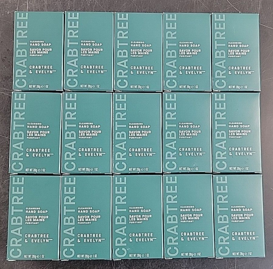 (Set of 15 Bars) Crabtree & Evelyn Cleansing Hand Soap Bar 28g/1 oz each