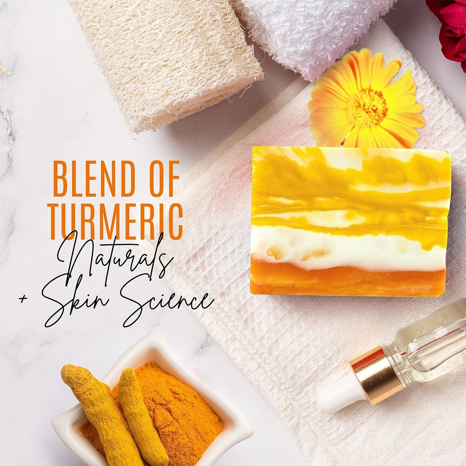 Organic Turmeric Soap Bar | Pure Natural Handcrafted Skincare, Face & Body Clean