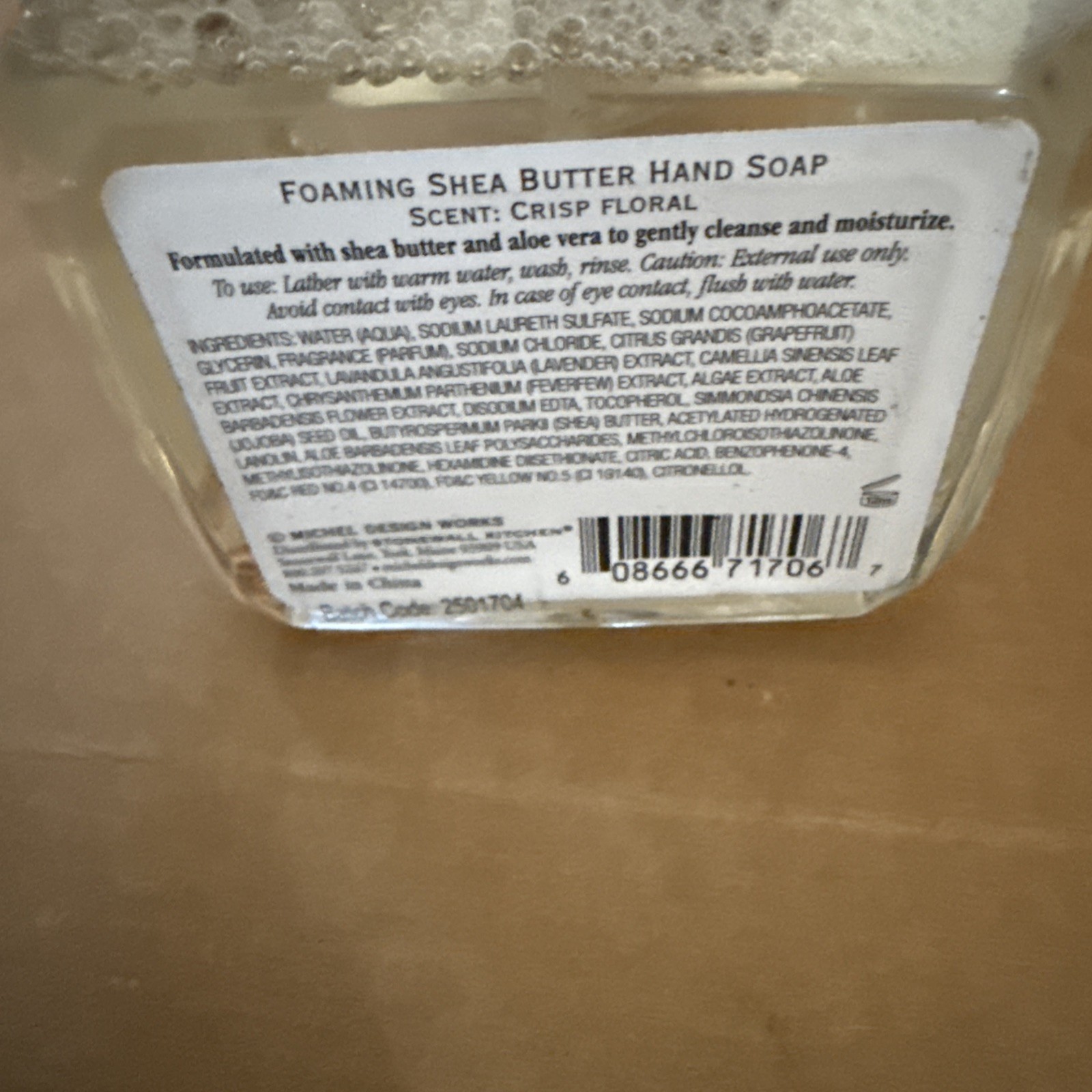 Michel Design Works SHEA BUTTER FOAMING HAND SOAP Bouquet Crisp Floral 17.8 Oz