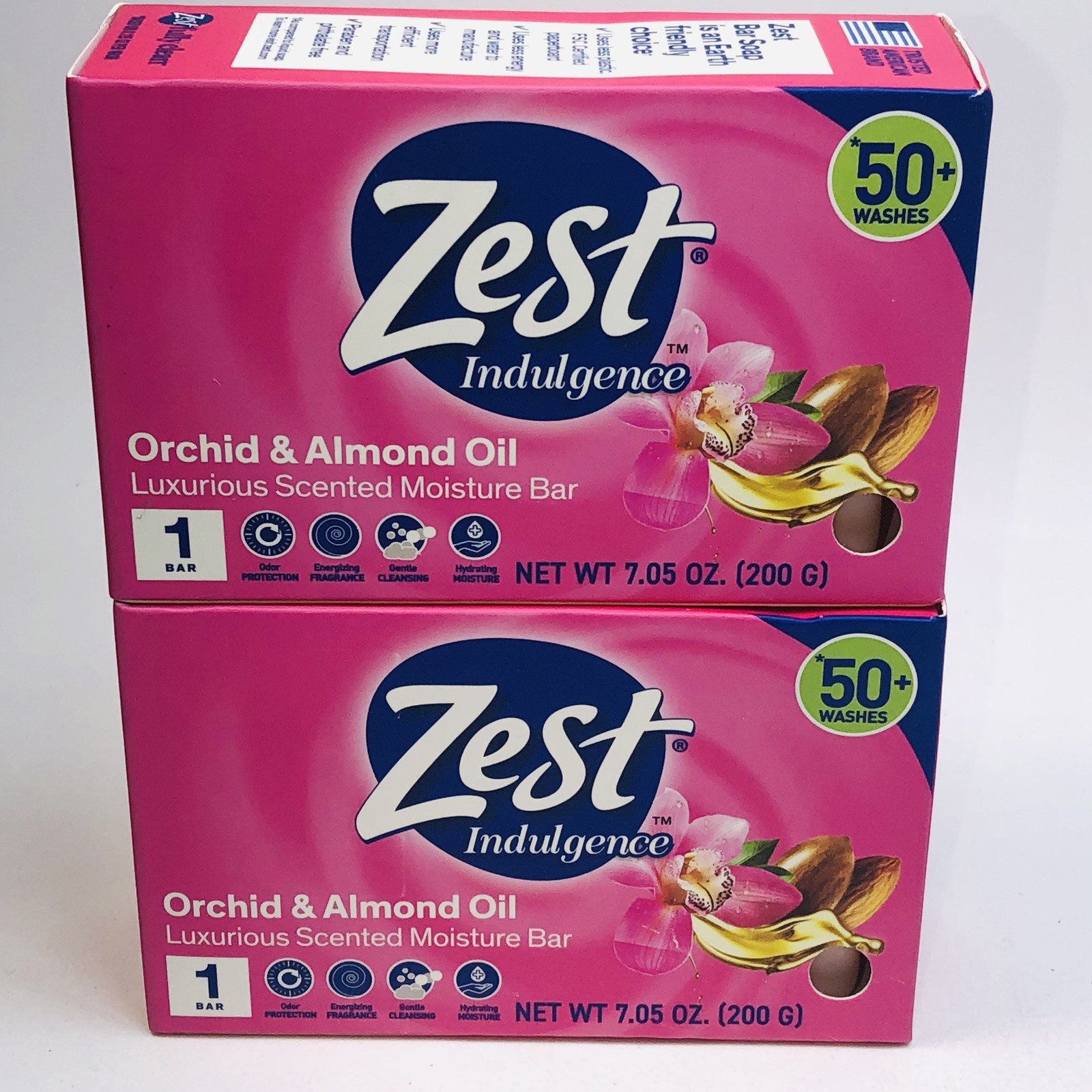 2 BIG ZEST Bar Soap Moisturizing Lush Orchid & Almond Oil Large Bars 7.05oz