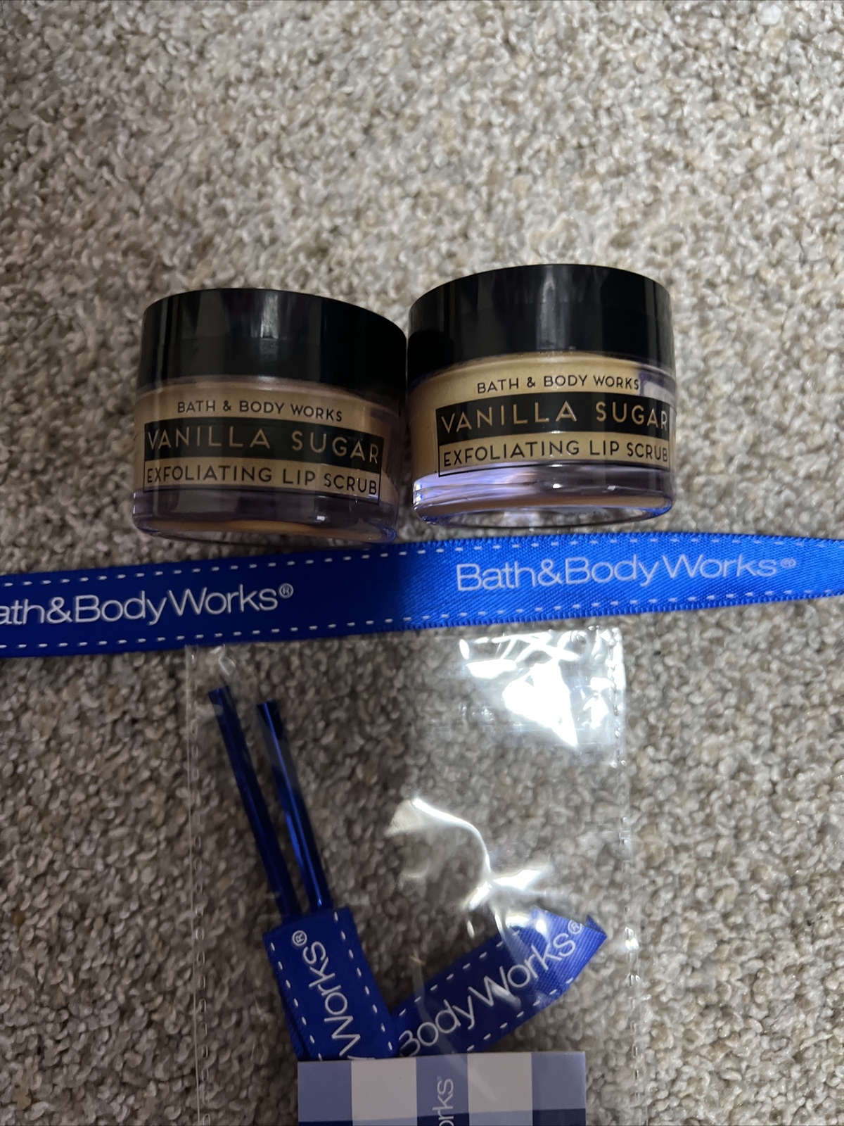 2 Bath & Body Works Vanilla Sugar Exfoliating Lip Scrub 0.5 oz/15 g Each NEW