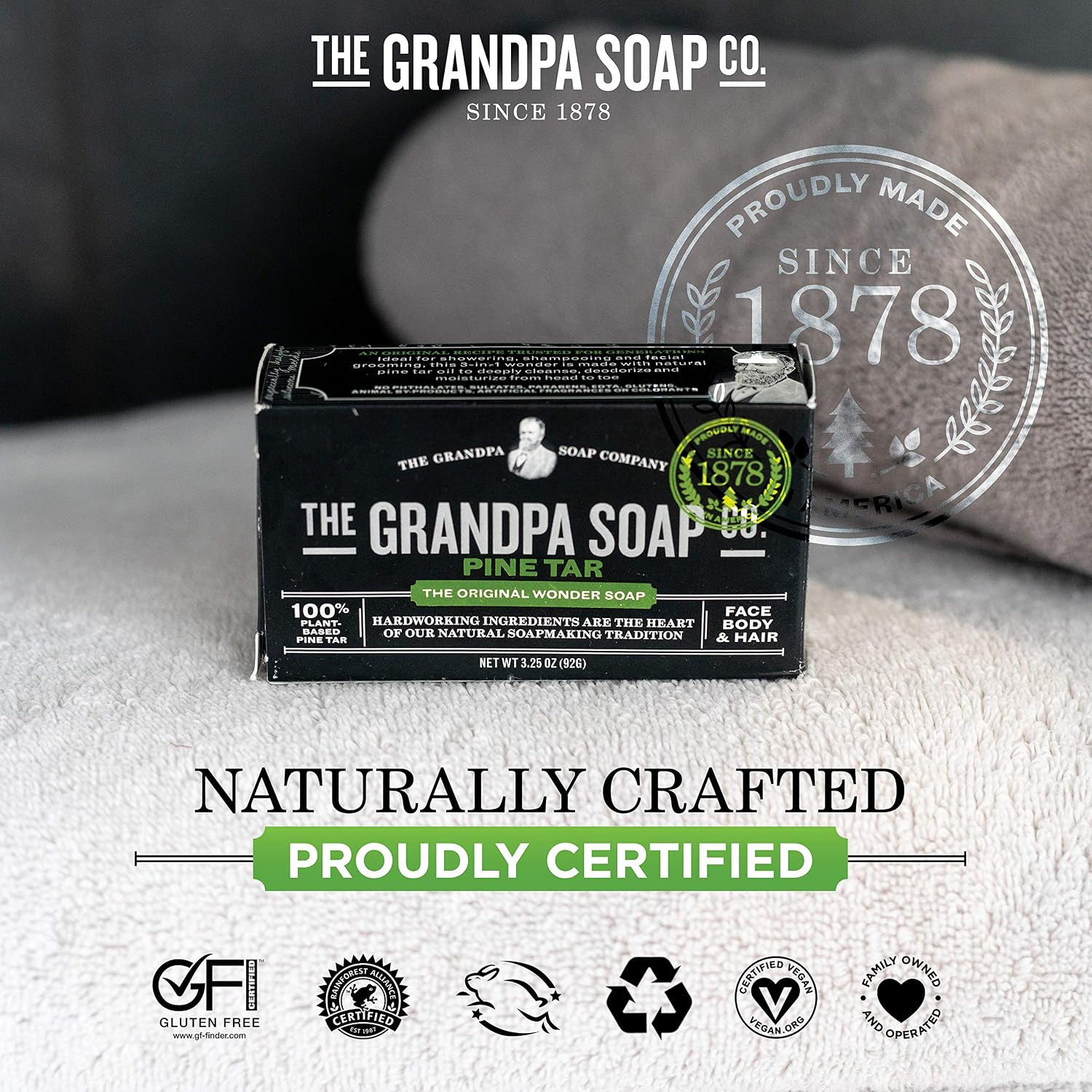 Grandpa’s Pine Tar Soap Medium Size – 3.25 oz