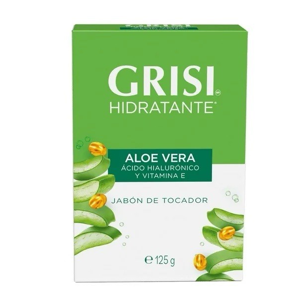 3 JABONES GRISI 🇲🇽 HIDRATANTE (125g c/u) – ALOE VERA Bar Soap (3 Pack)