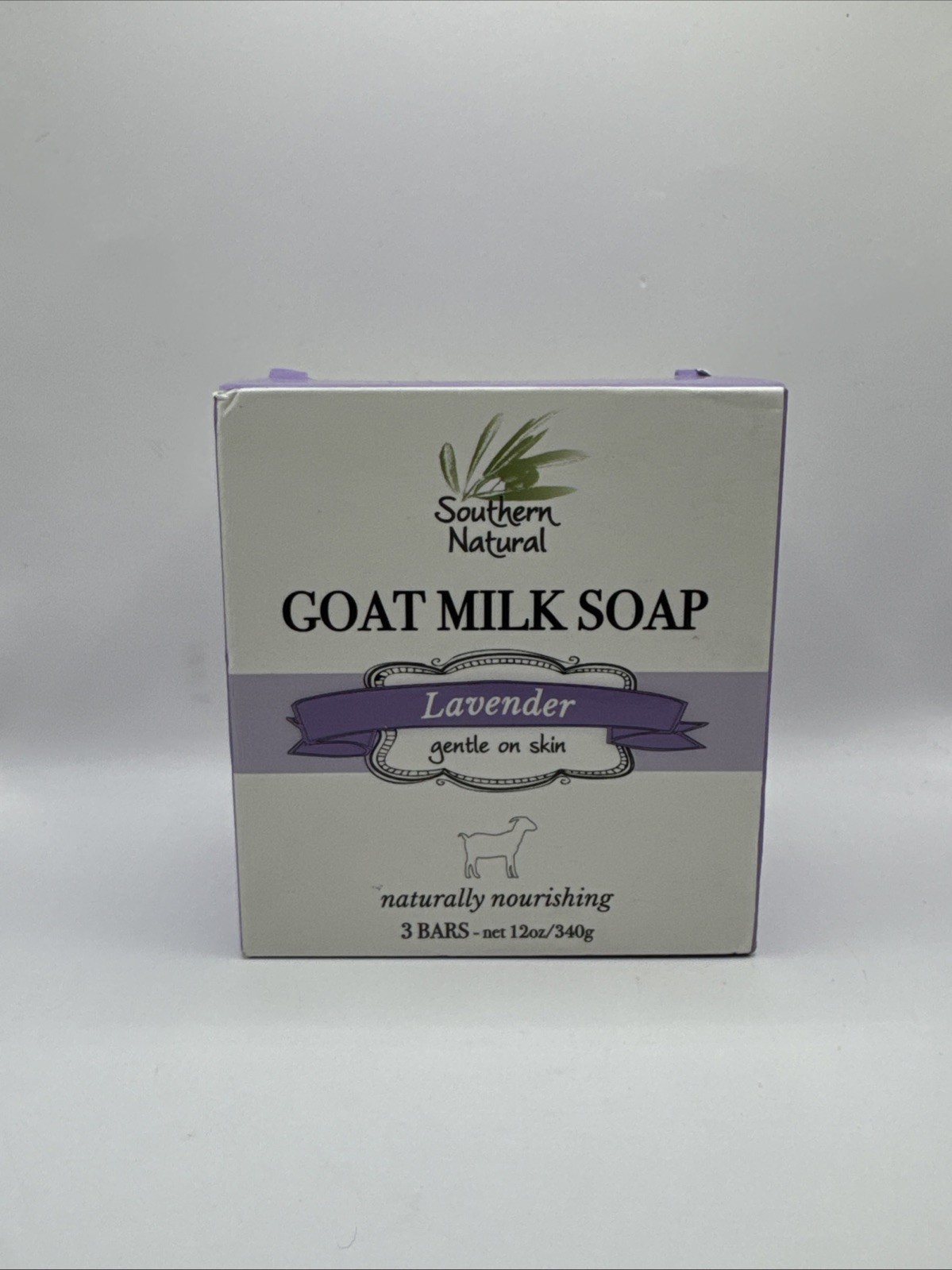 Southern Natural Goat Milk Soap Bar, Lavender, 12oz, 3 Pk, NEW FREE SHIPPING!