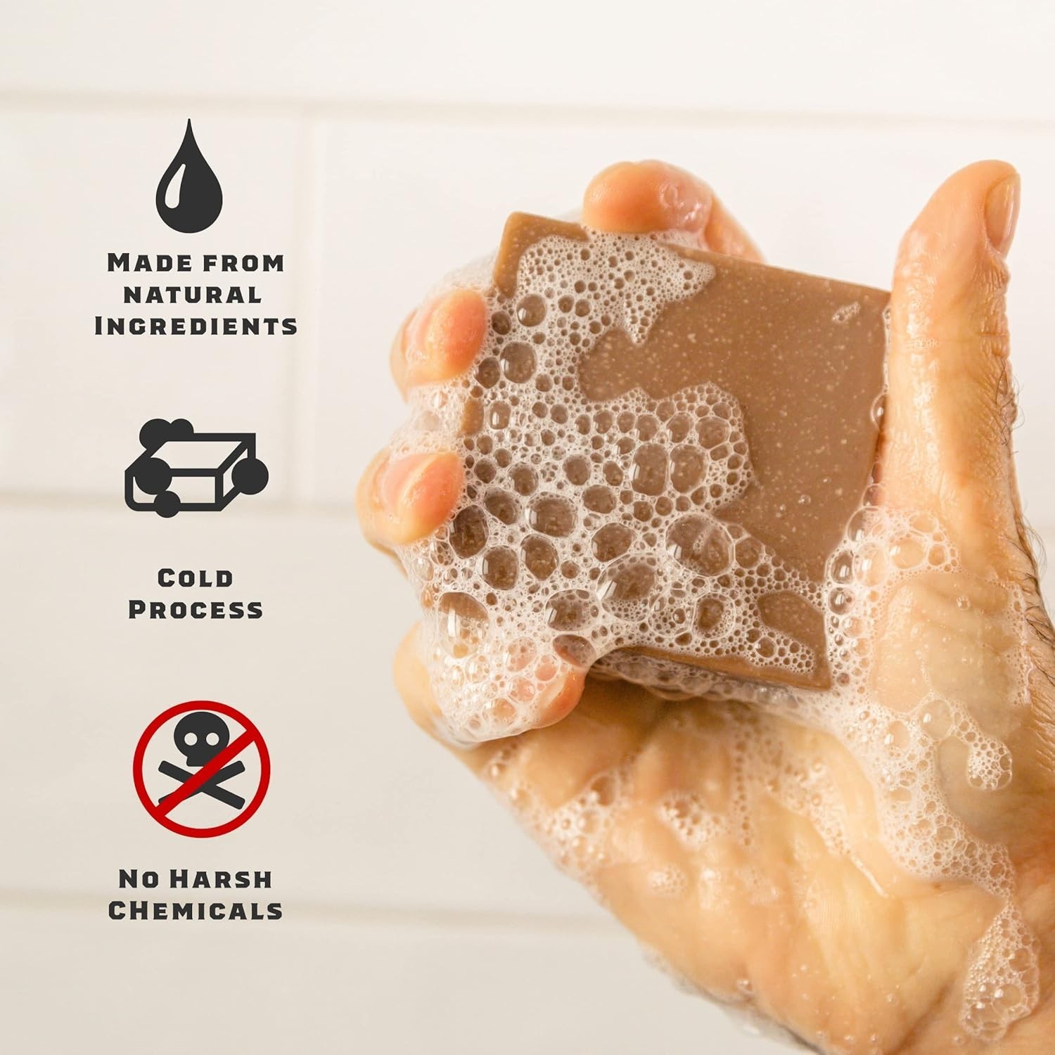 Natural Men’s Bar Soap – Cold Process Body Soap Bar with Natural Oils – Gifts…