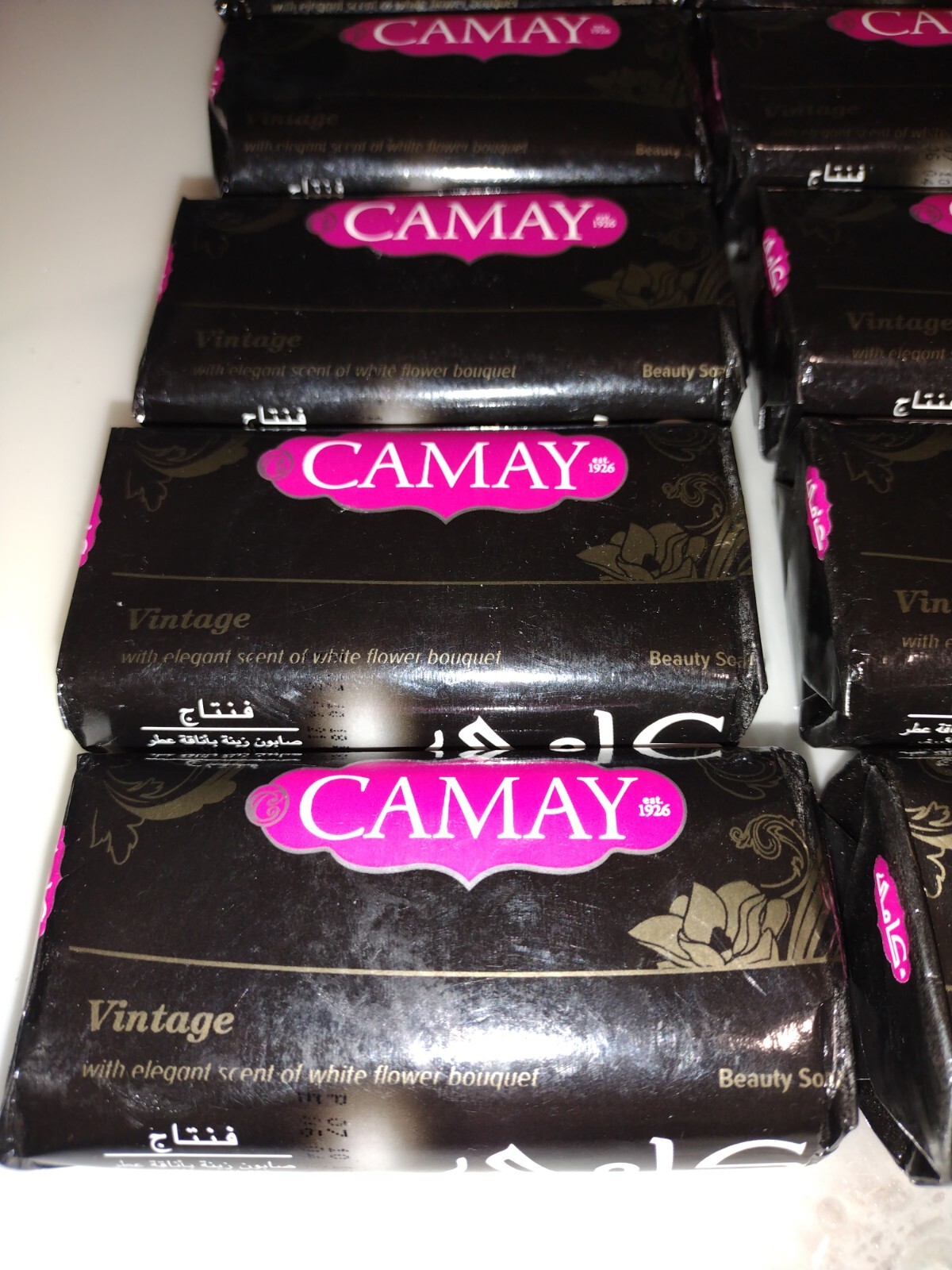 Camay Beauty Bar Soap Vintage Scent 80g Lot of 10 Unilever White Floral Bouquet