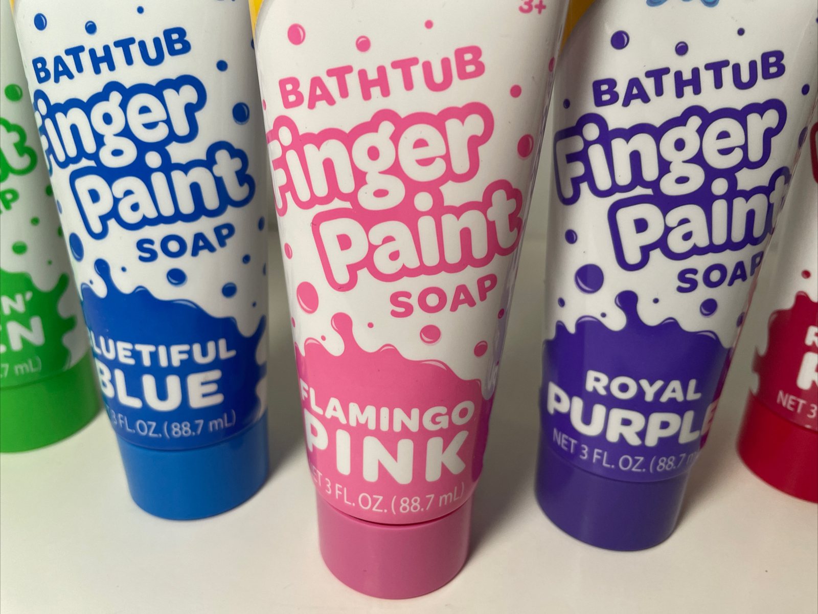 (5) Crayola Bathtub Fingerpaint Soap – Red Pink Blue Purple Green – 3 fl oz FUN!