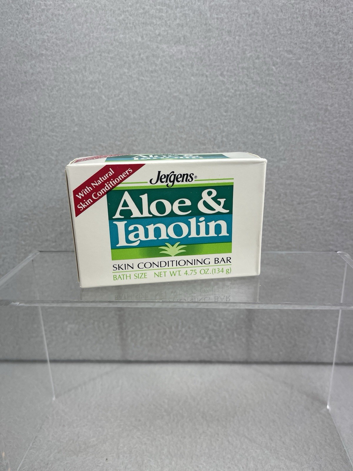 VTG Jergens Aloe Soap Bar Sealed 1989 Lanolin Bath Soap Collectible NOS