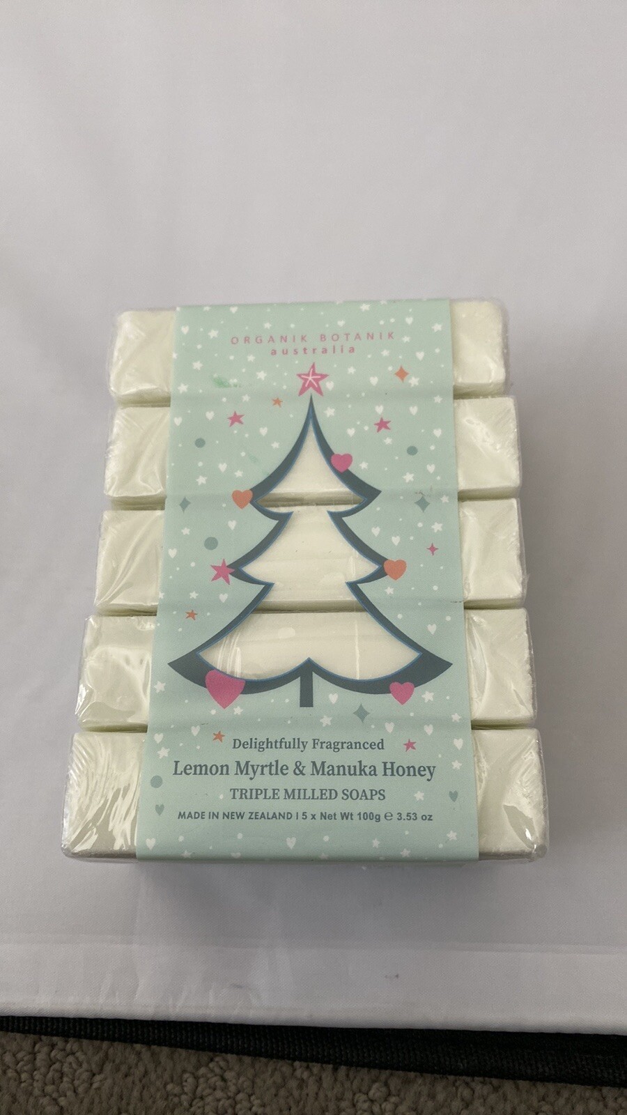 Triple Milled Soap 5 bars 3.5 Ounces Each Lemon Myrtle