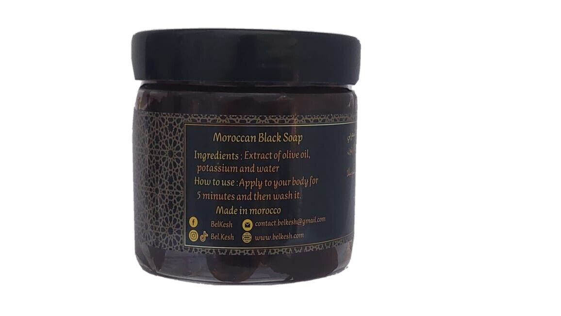 Moroccan Black Soap Olive Oil Spa Soap Moroccan Beldi soap with Gifts