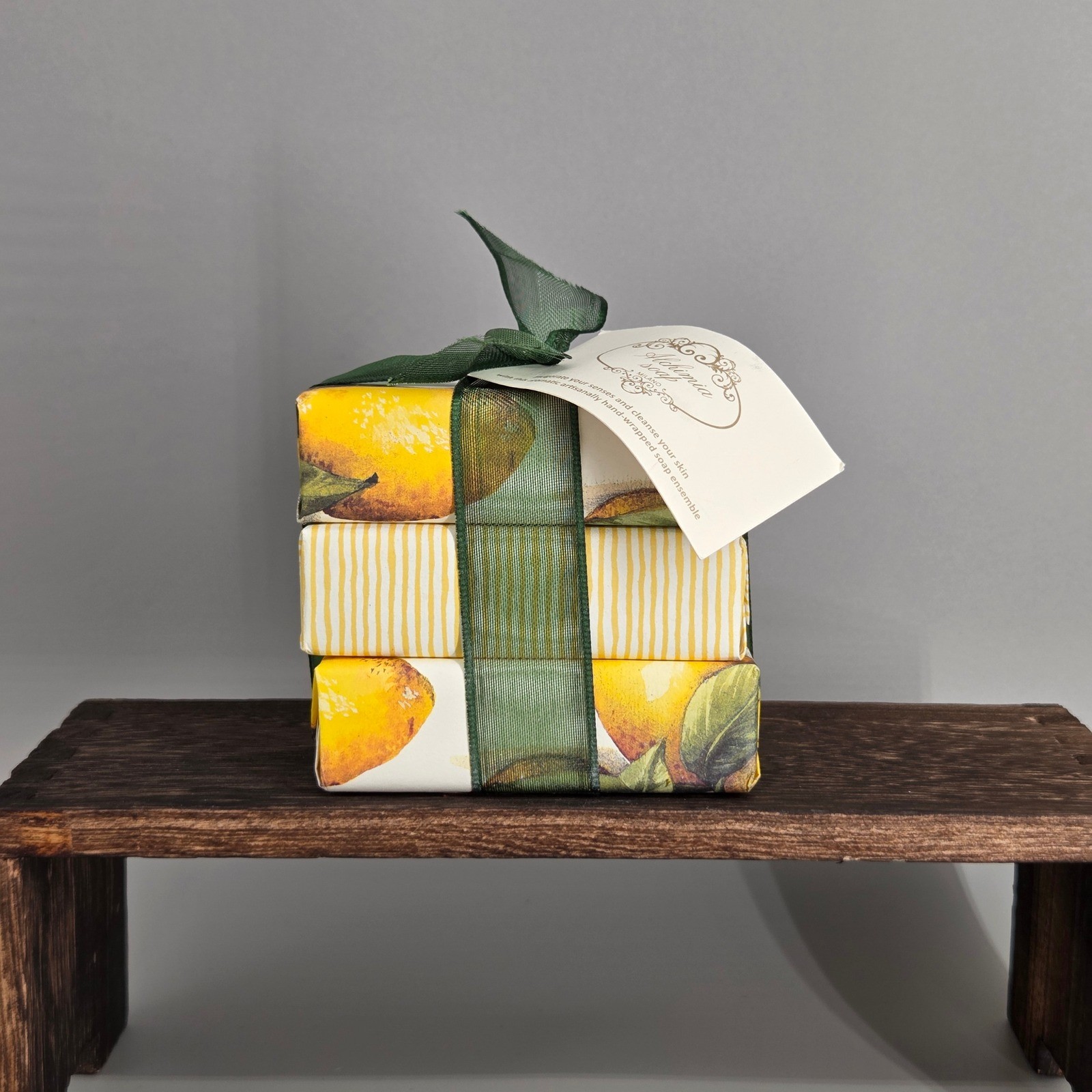 Alchimia Soap Milano Lemon Vegetable Soap Set 3x100g Italy Citrus Luxury Gift
