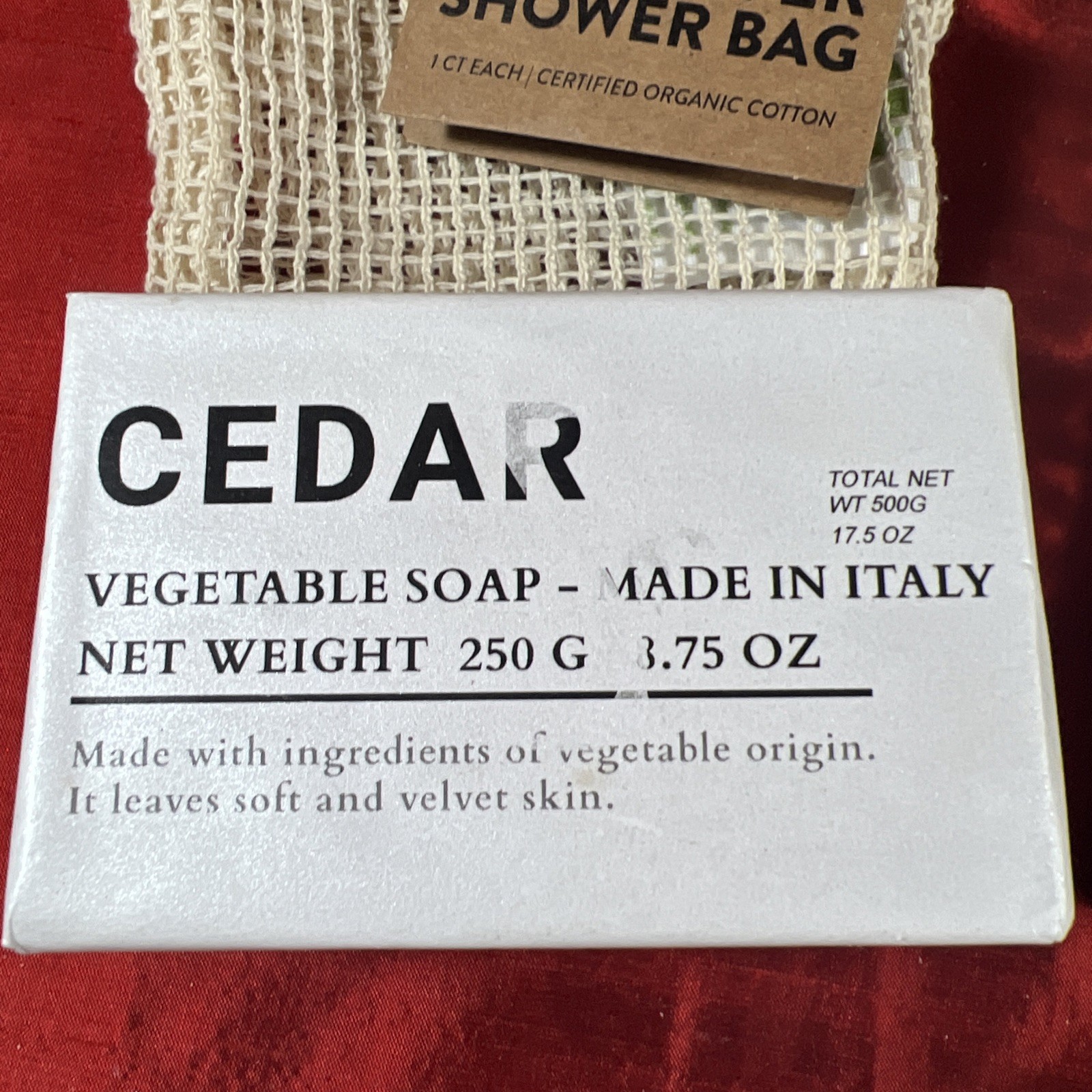 Luxury Import Bar Soap & Organic Shower Bag 12-Piece Mega Bundle Lot