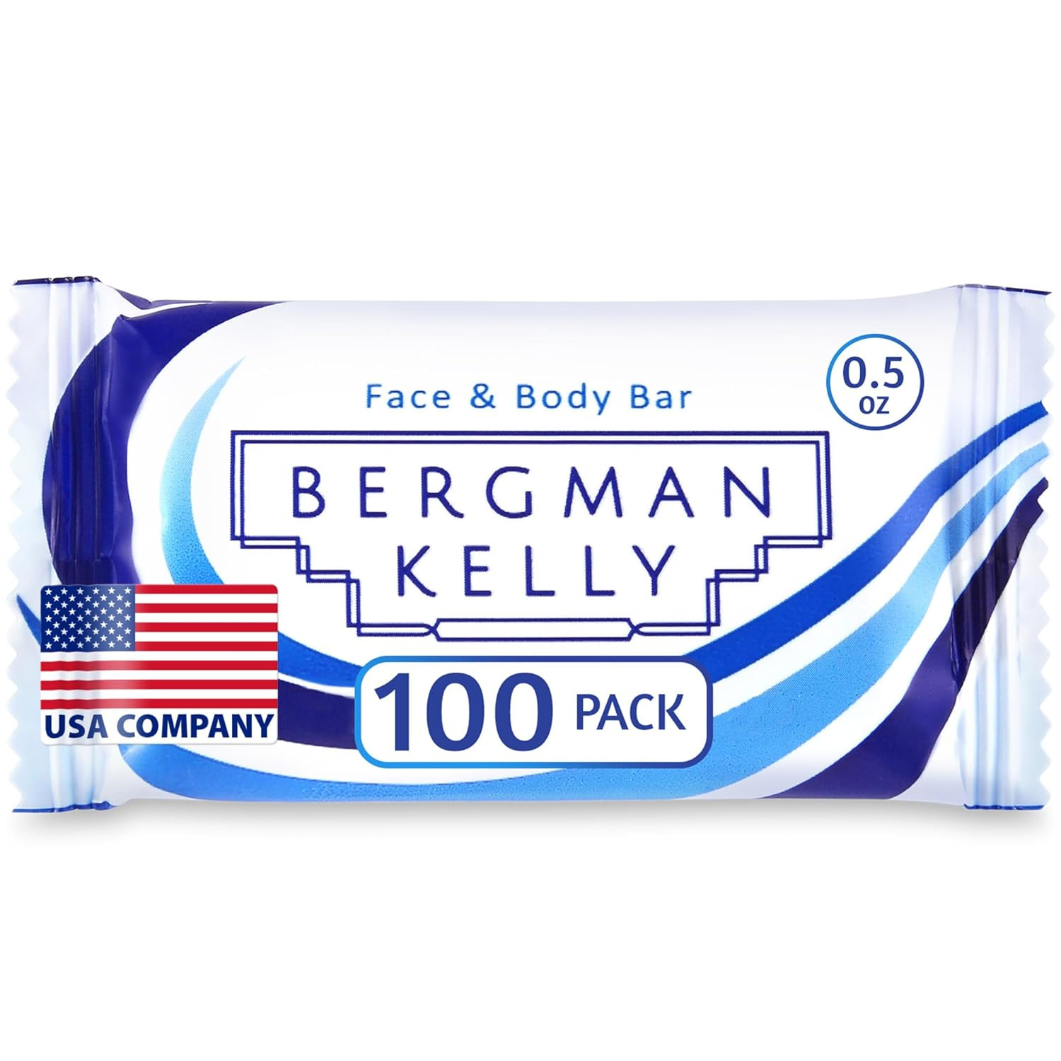BERGMAN KELLY Travel Soap Bars (0.5 Oz, 100 PK, White Tea), Travel Size Luxury