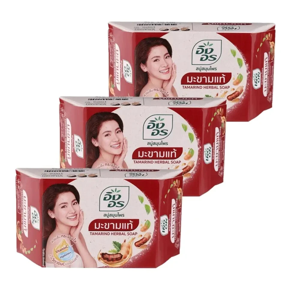 3x 85g Ing On Tamarind Herbal Soap Anti Acne Dark Spots Moisture Brighten Skin