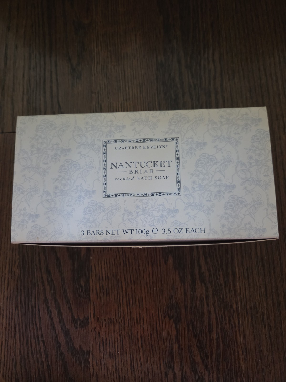Crabtree & Evelyn Nantucket Briar Scented Bath Soap Set of 3 Bars 3.5 oz 100g Ea