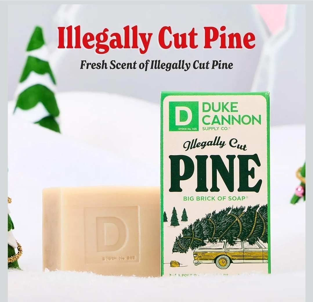 3-Pack: Duke Cannon Bar Soap Illegally Cut Pine Split Wood + Pine Needles – 5 oz