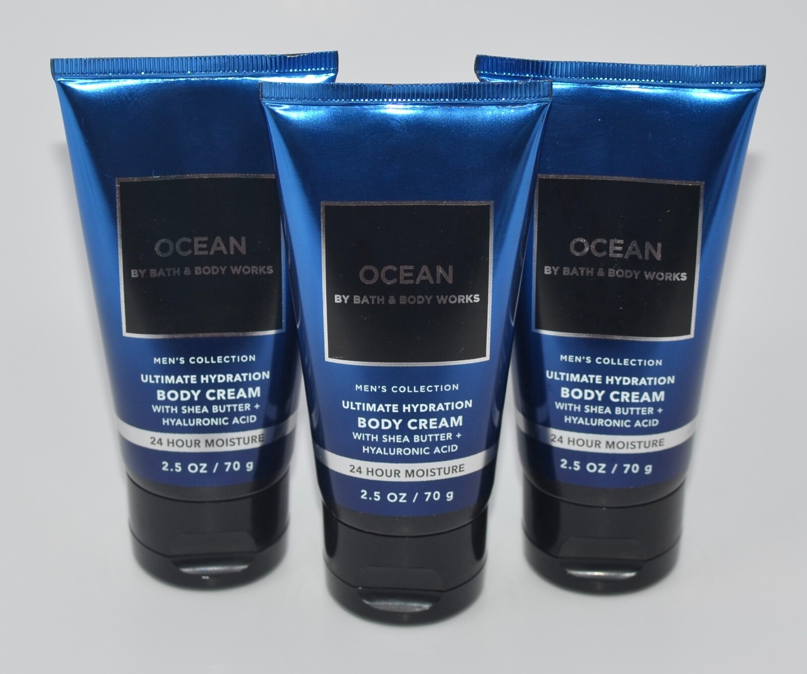 3 BATH & BODY WORKS OCEAN ULTIMATE HYDRATION CREAM HAND LOTION TRAVEL SIZE 2.5OZ