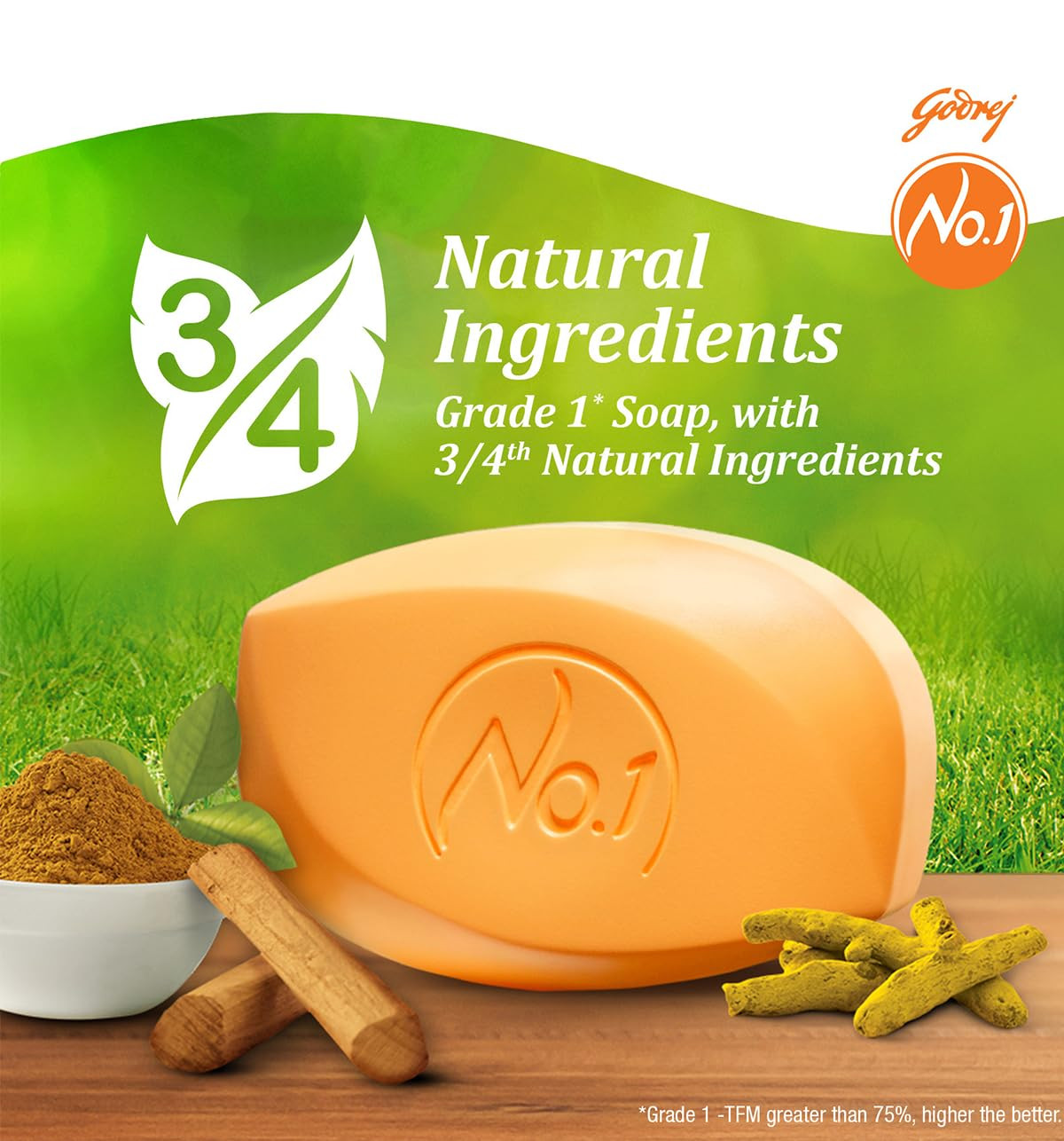 , Sandal No. 1 Soap, 125 Gram