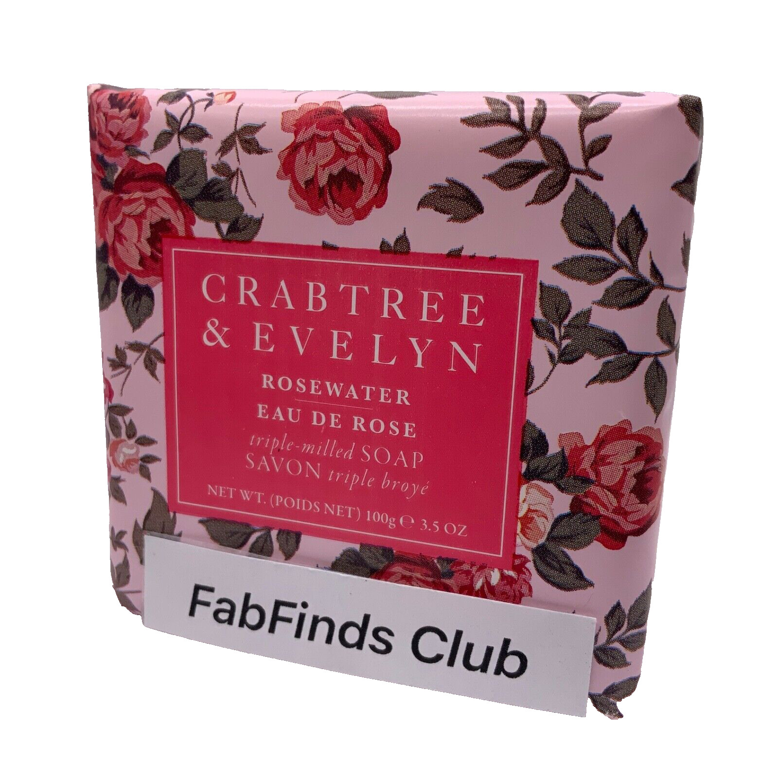 Crabtree & Evelyn Rosewater Bar Soap Triple Milled 21oz (6×3.5oz) 6pc Set