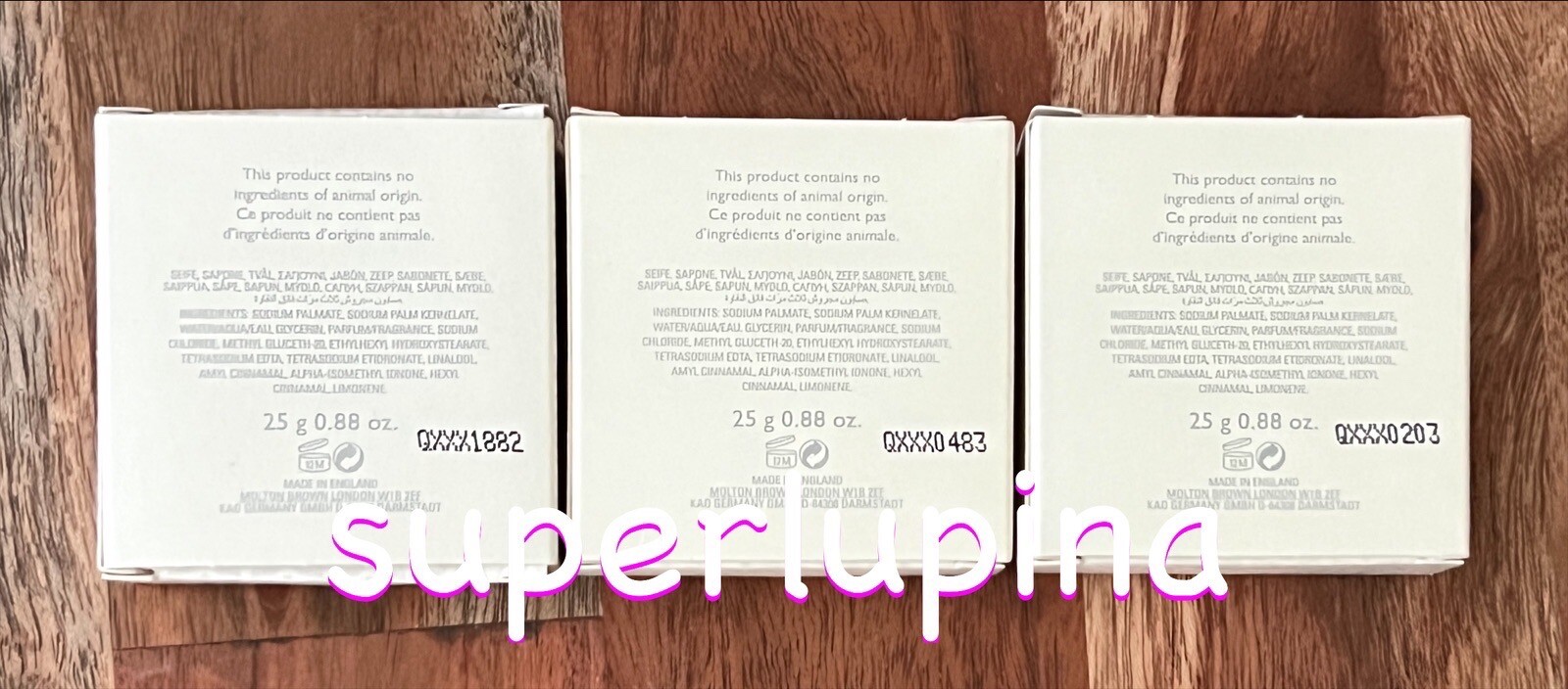 3x Molton Brown Ultra Pure Triple Milled Soap NEW Travel Size 0.88 oz/ 25 g