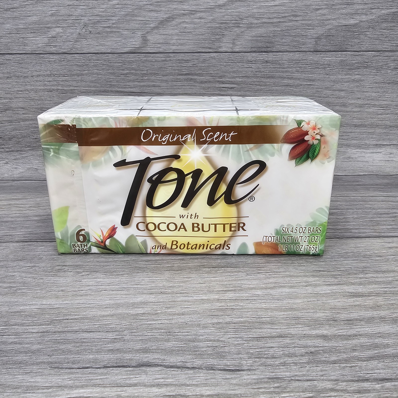 Tone Cocoa Butter and Botanicals Original Bar Soap – One Pack Of Six 4.25oz Bars