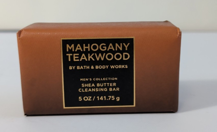 Bath & Body Works MAHOGANY TEAKWOOD Shea Butter Cleansing Bar Body Soap 5 oz