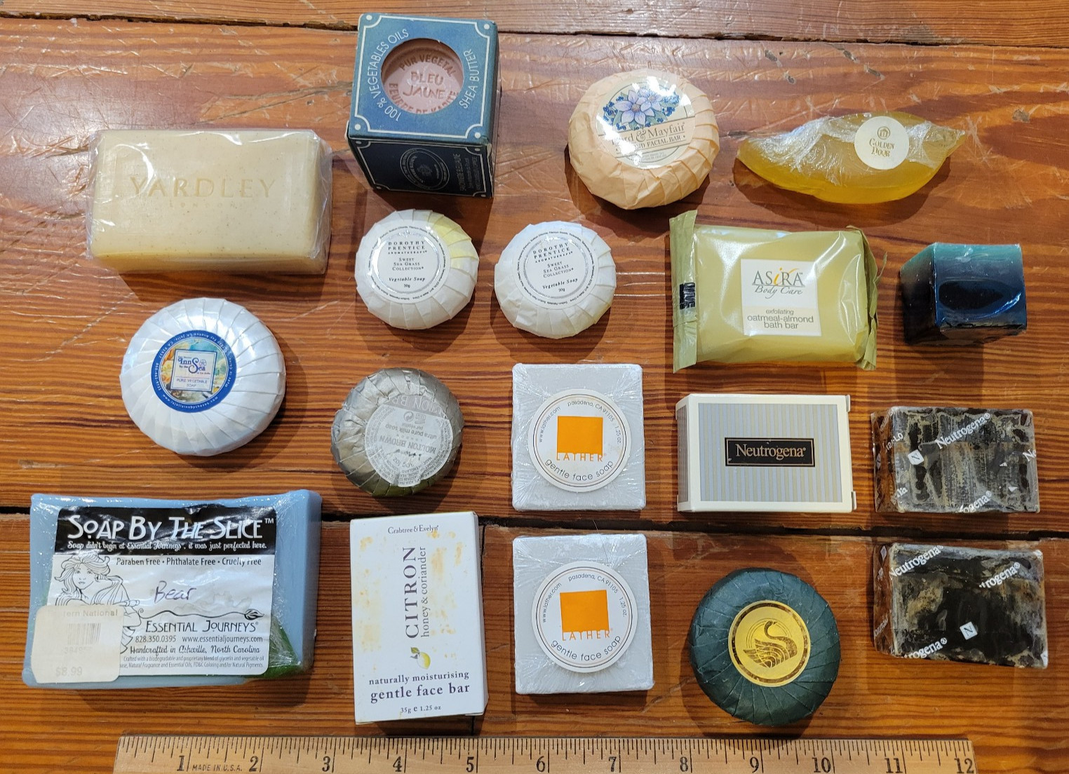 Lot of 18 Soap Bar Bath Face Yardley Asira Crabtree & Evelyn Lather Neutrogena