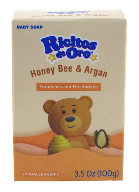 Ricitos De Oro Baby Soap Bar Honey Bee & Argan 3.5 Ounce