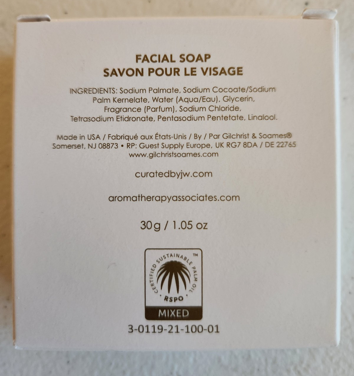 10X Aromatherapy Associates Balance Facial Bar Soap NEW Travel Size 1.05 oz