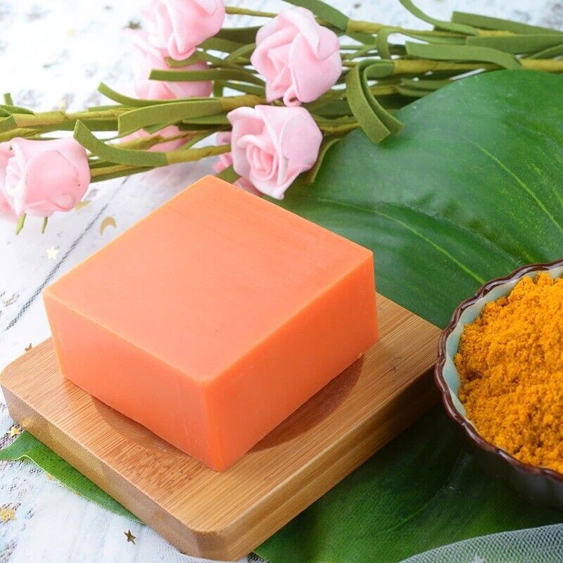 2PCS Tumeric Soap Skin Whitening Dark Spots lightening Acne Brightening Turmeric