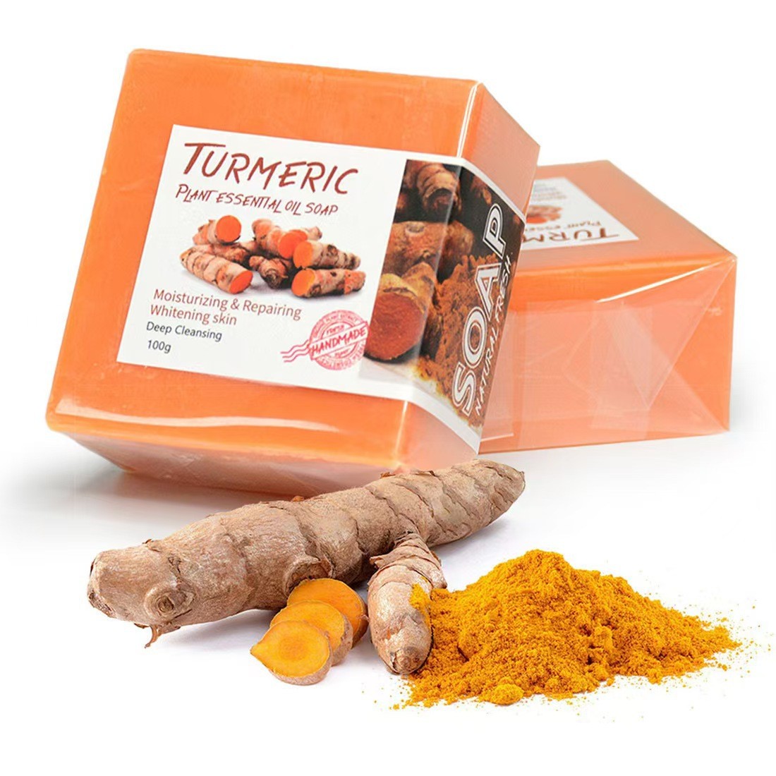 1/3/10pcs Tumeric Soap Skin Whitening Dark Spots lightening Acne Brightening