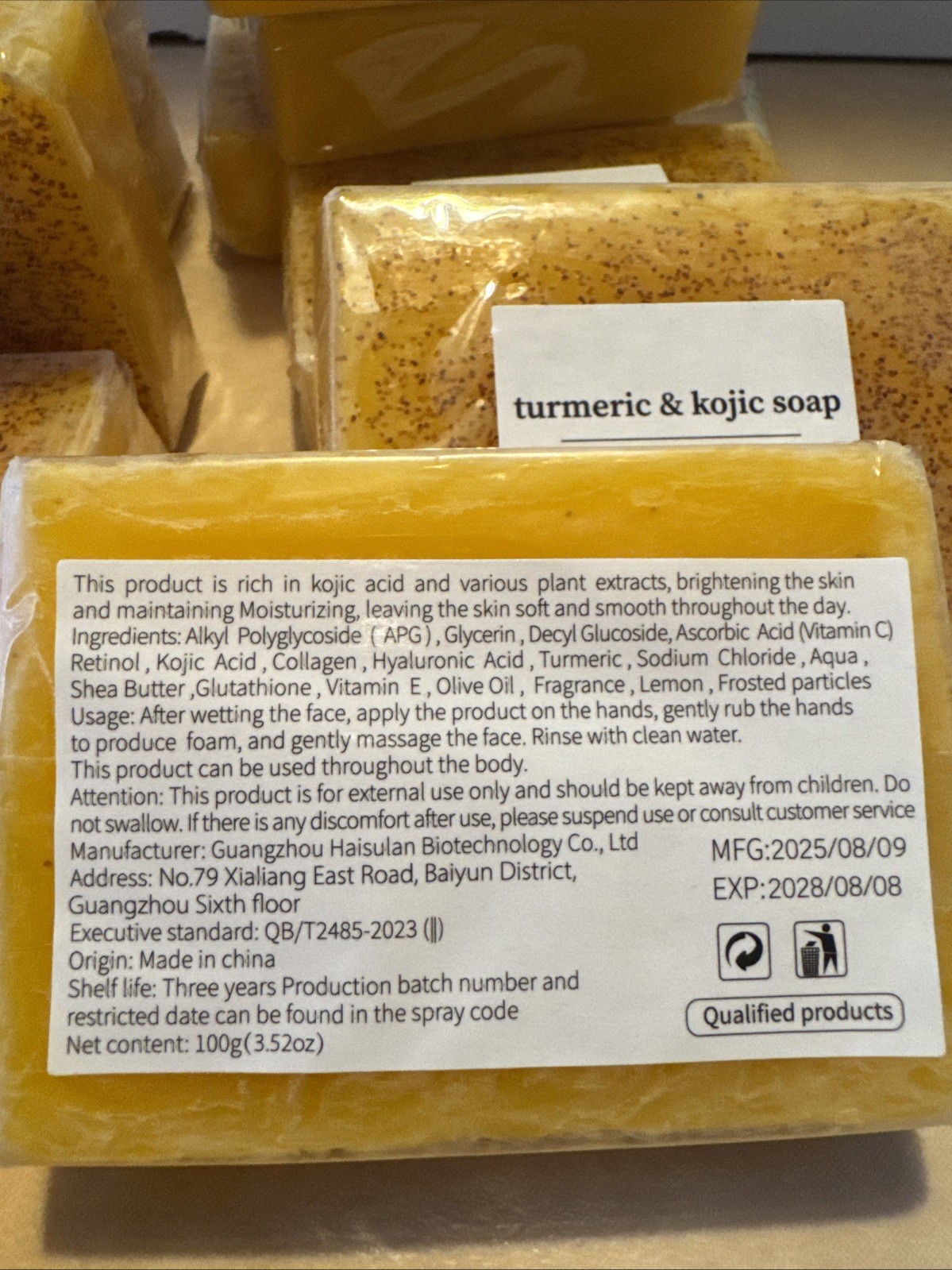 Lemon Turmeric & Kojic Acid Brightening Soap 3.5oz. Lot Of 12. New & Sealed