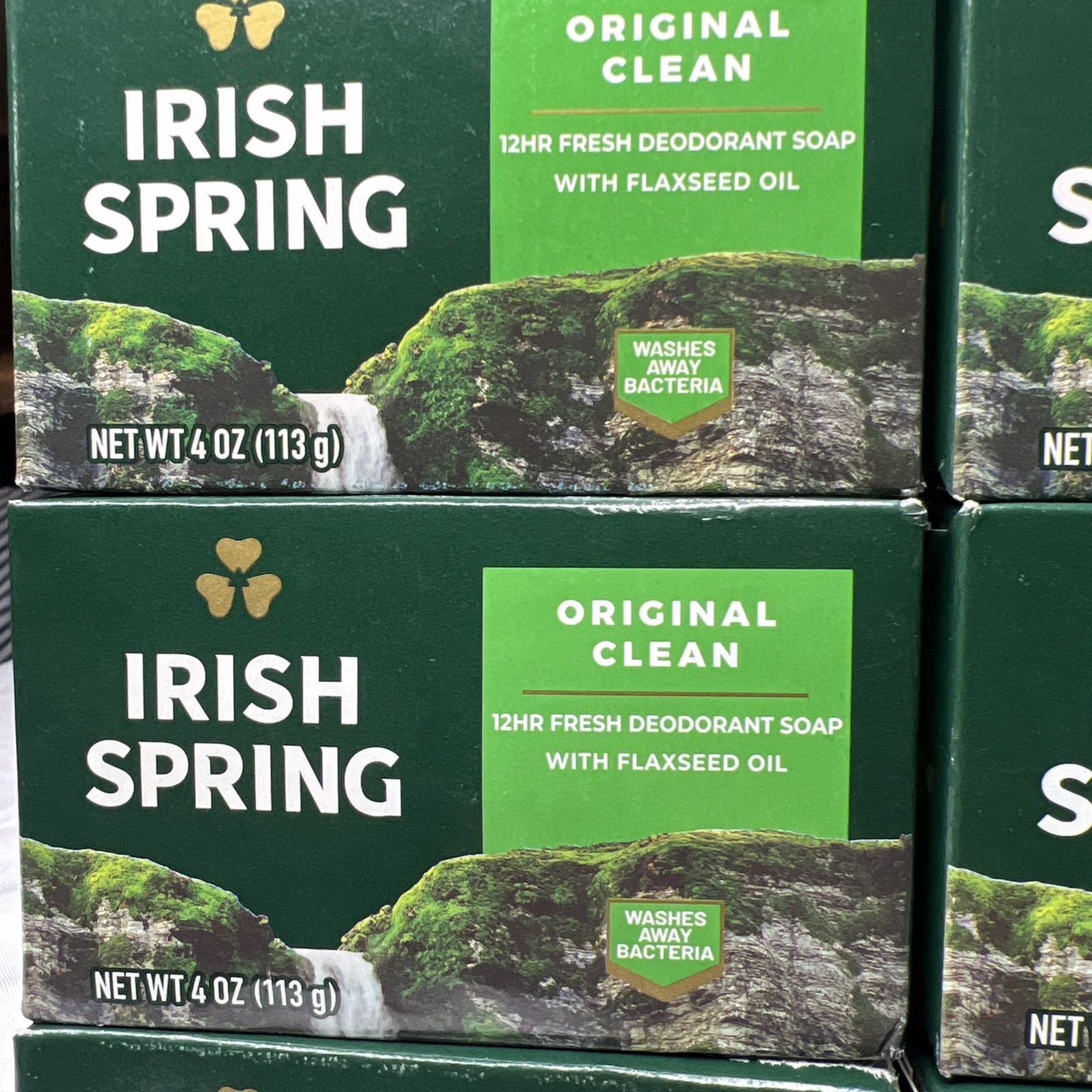Irish Spring Original Clean Deodorant Soap 4 oz Bars Lot of 11