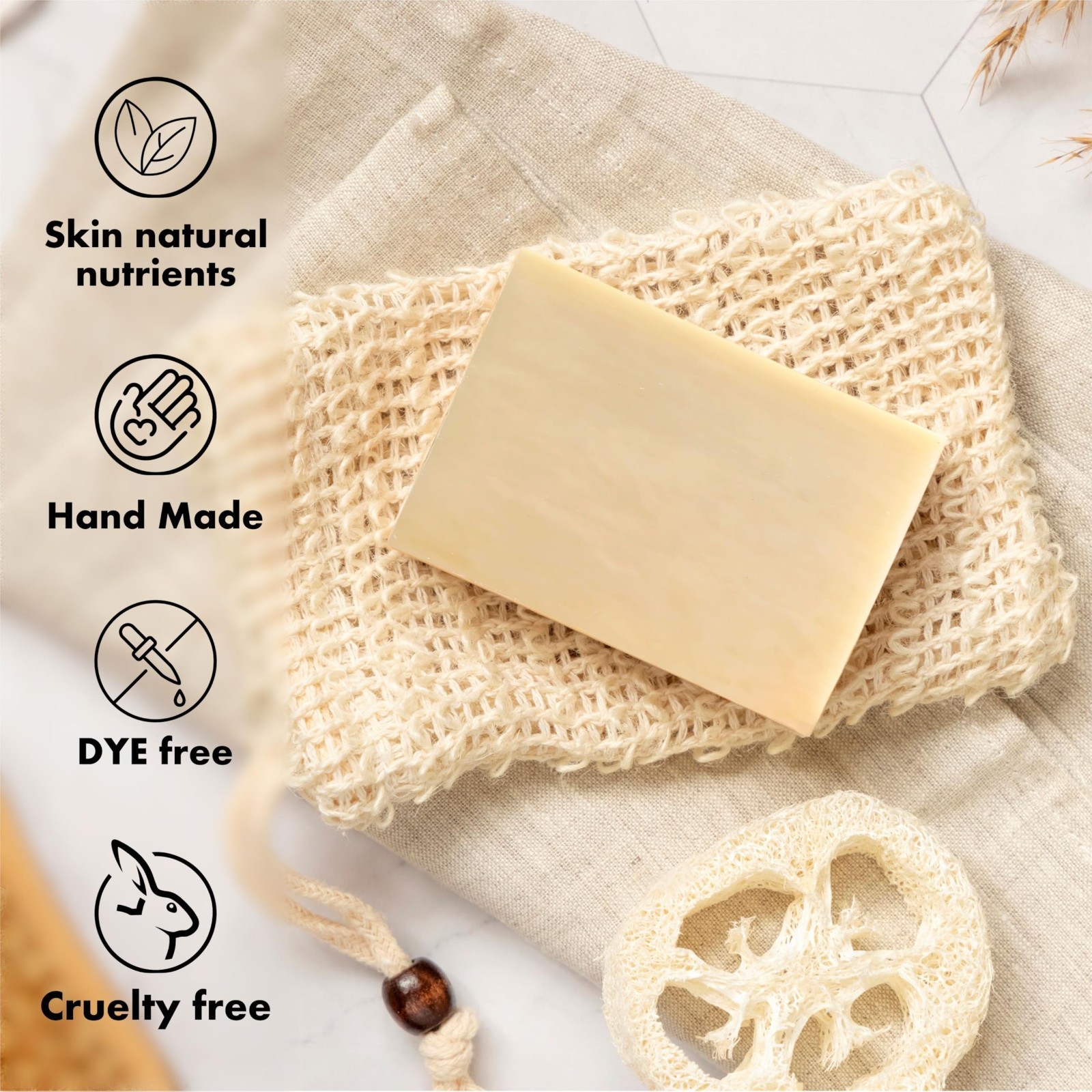 Natural Vegan Olive Oil Soap Bars – Handmade 100% Pure – 5.3 oz, Pack of 9