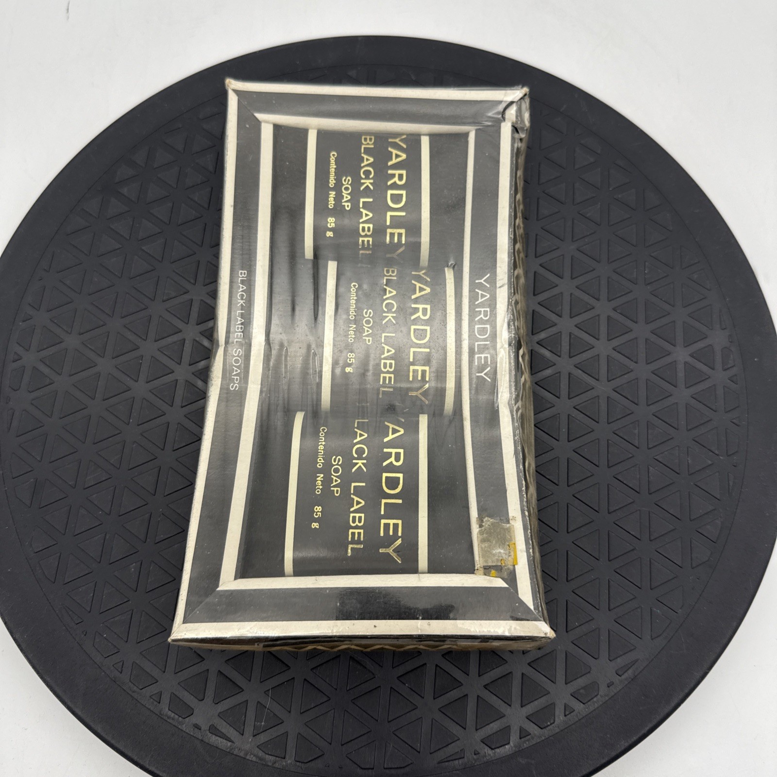 Set of 3 Vintage Yardley Black Label Soap Bars 85g New In Box, Nos