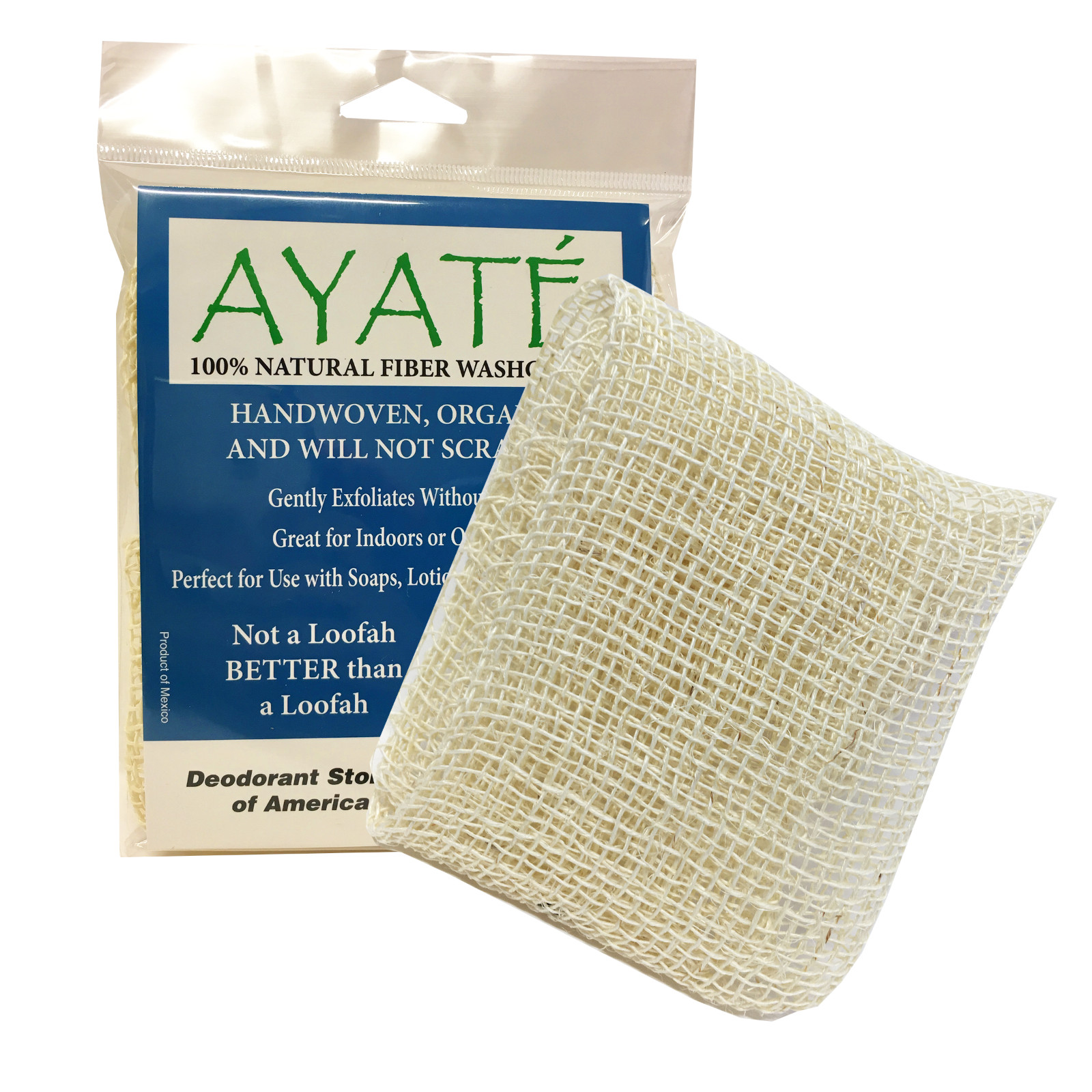 Ayate 100% Natural and Organic Exfoliating Fiber Wash Cloth