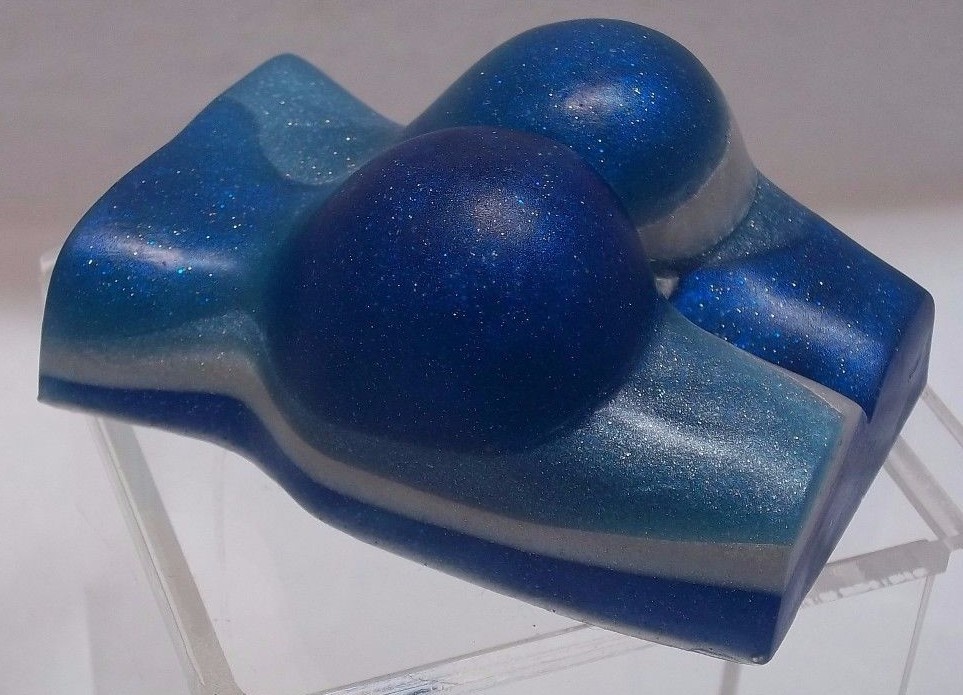 Once in a Blue Moon,silver&blue butt soap scented w/ Donna Karan’s Cashmere