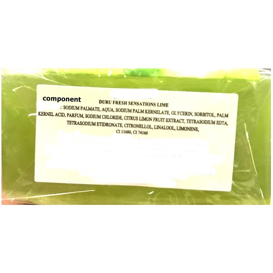 3x150g DURU Fresh Sensations Lime Citrus Lemon Refreshing Shower Bar Herbal Soap