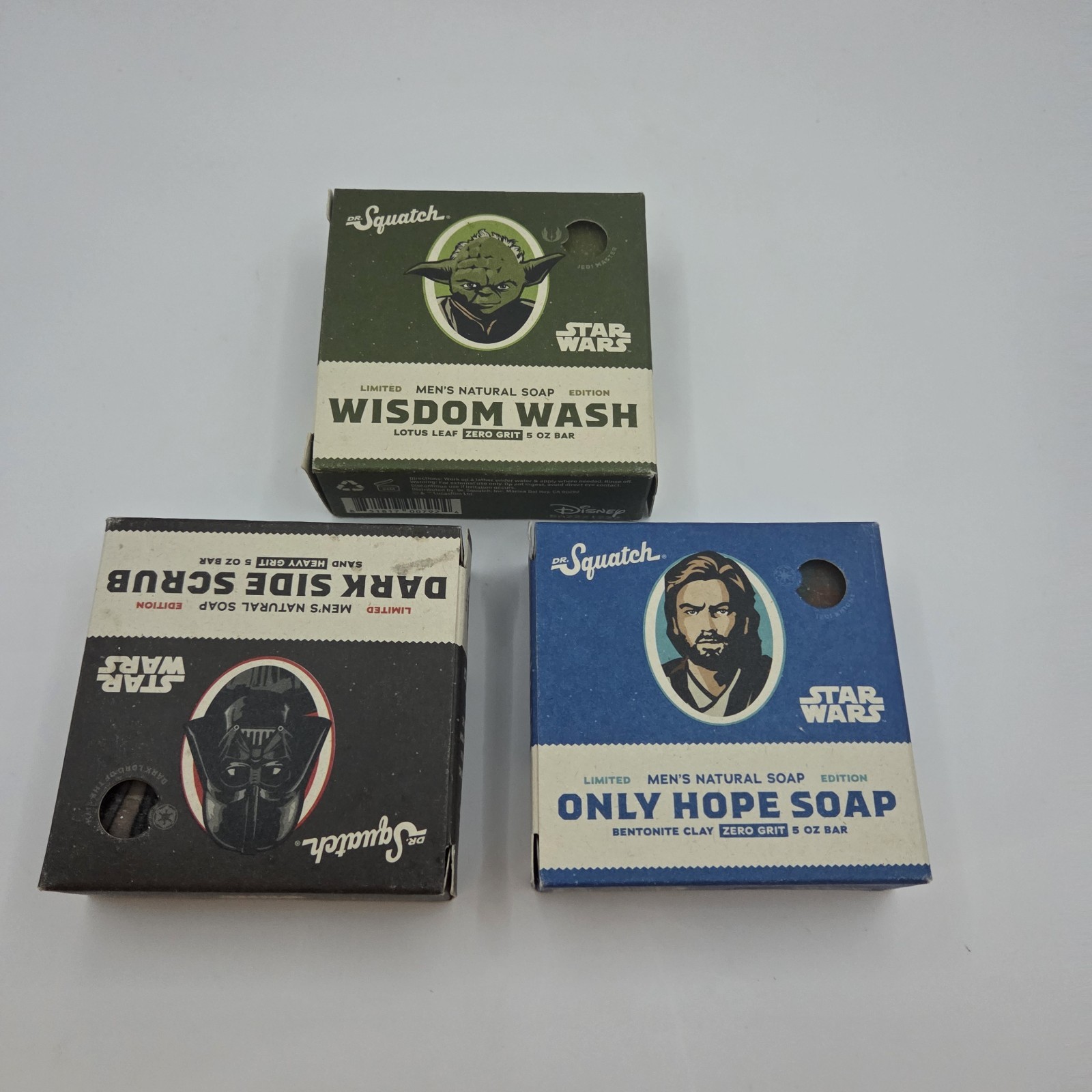 Dr. Squatch Star Wars Soap Gift Set Three Bars Collection 1 Body Cleaner Lim Ed